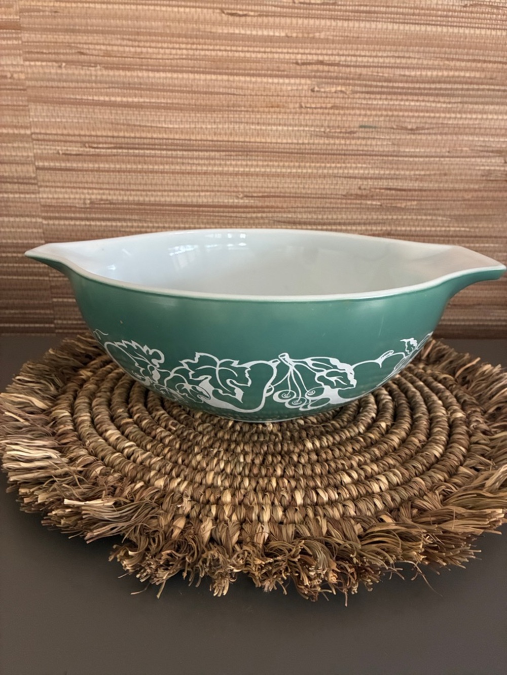 Vintage Teal Pyrex 444 Promotional Cinderella Bowl